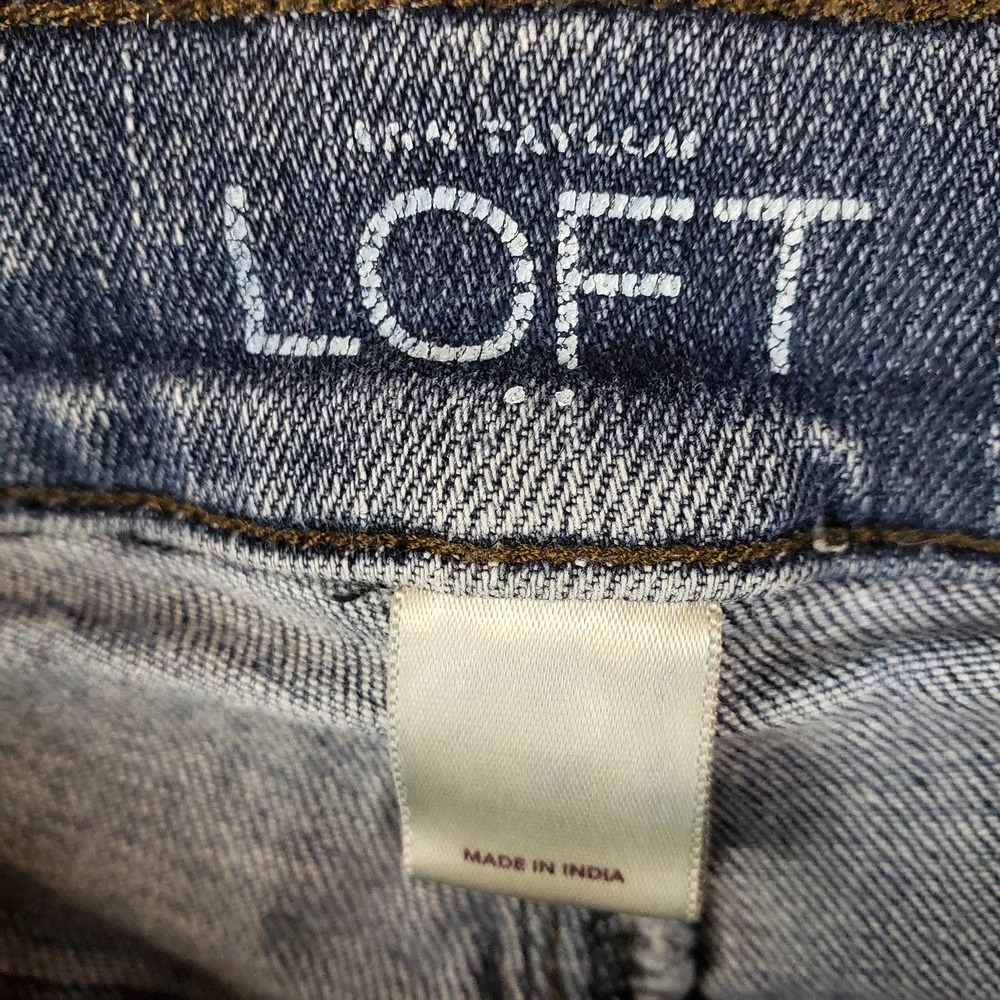 30. Ann  Taylor Loft High Waist Skinny Jeans Womens Size 6 Medium Wash Blue - Picture 9 of 10